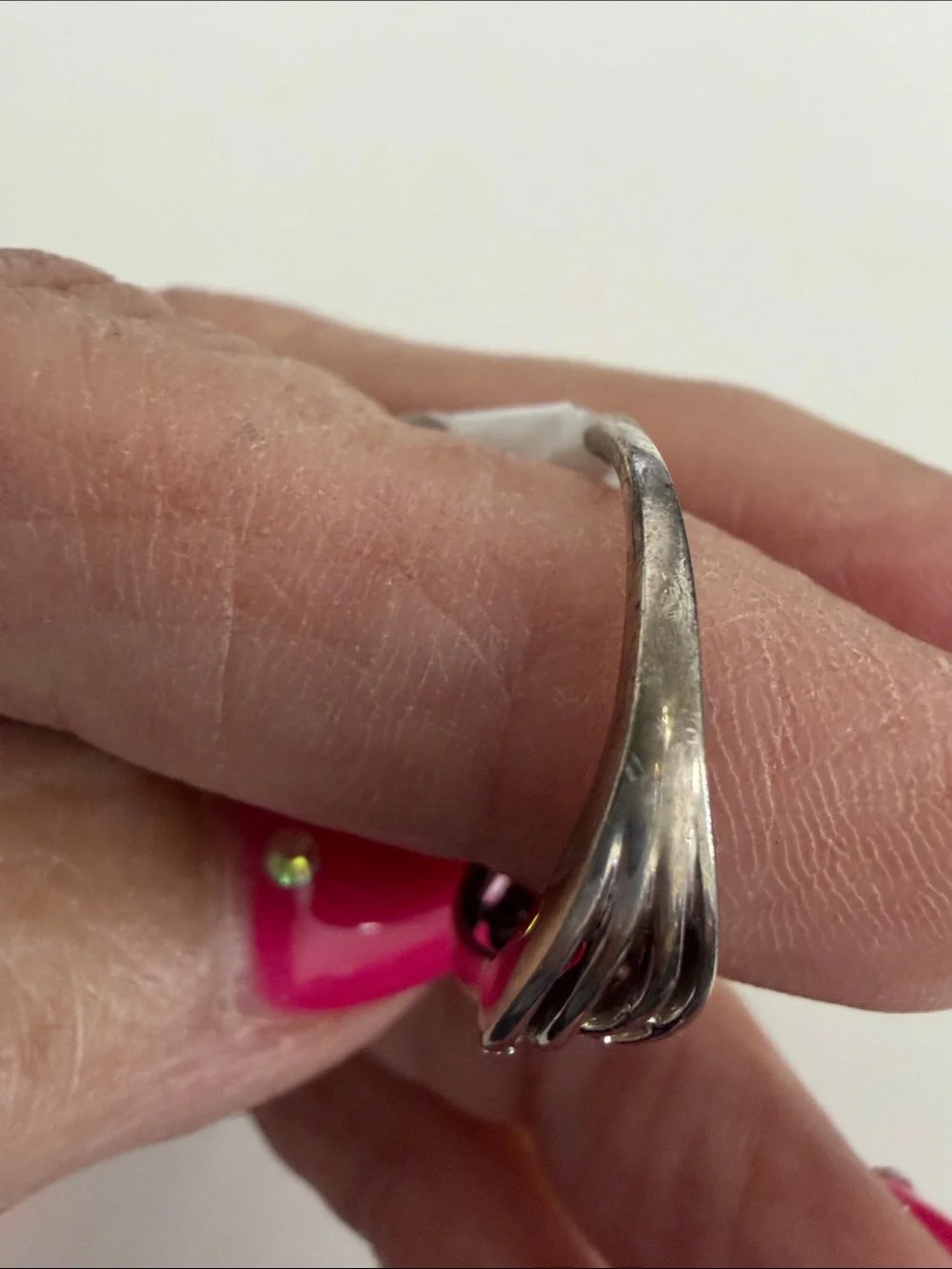 Sterling Silver and Diamond Ring size 8